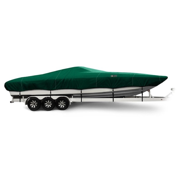 Eevelle Boat Cover DAY CRUISER, Outboard Fits 29ft 6in L up to 96in W Green WSDAYC2996B-HTR - main